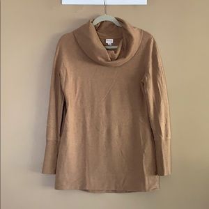 Merona Taupe Sweatshirt with Cowl Neck